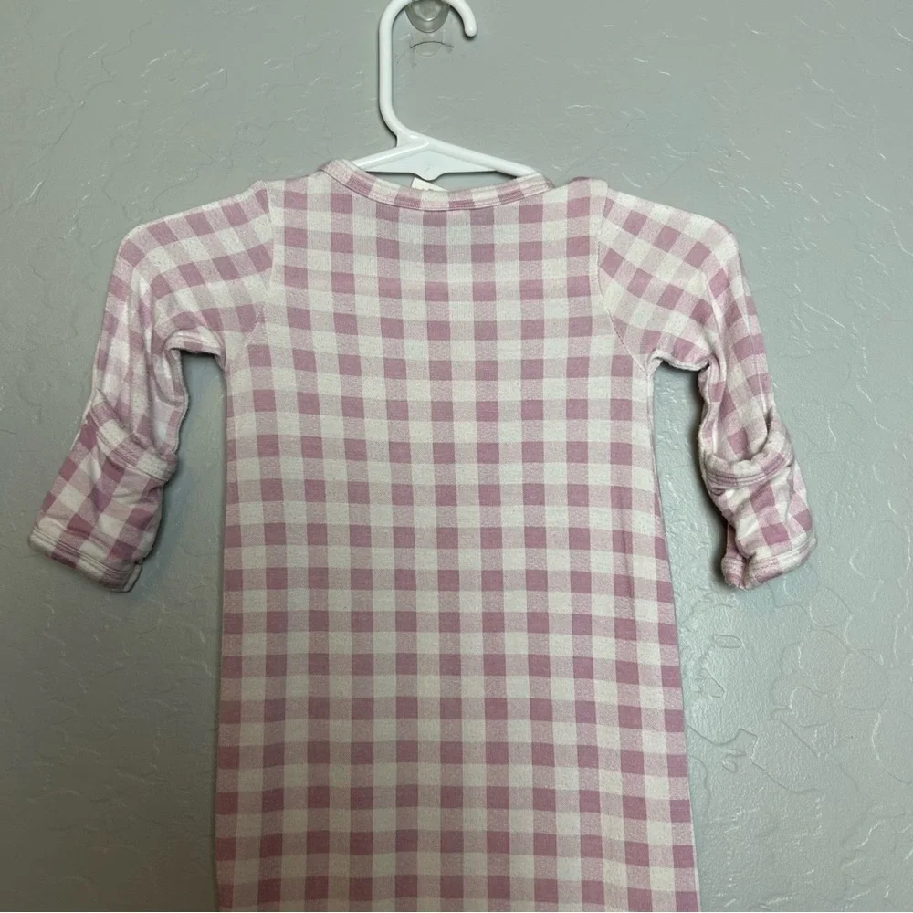Spearmint Love Lavender Gingham Baby Sleep Sack Zipper Pajamas Lilac Size 0-3